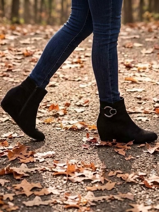 Geneva Shoes - Geneva wedge memory foam
ankle booties size 8